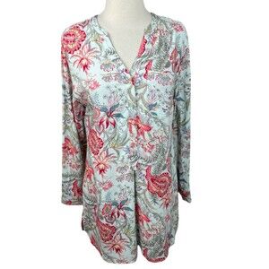 Zara Woman Colorful Long Sleeve Shirt Dress, Size L